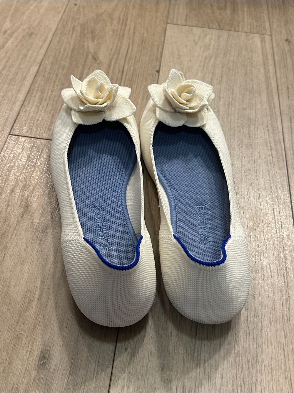 New! Rothy’s The Petal Square Flats in White NWOB 11 - Picture 6 of 9